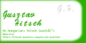 gusztav hitsch business card